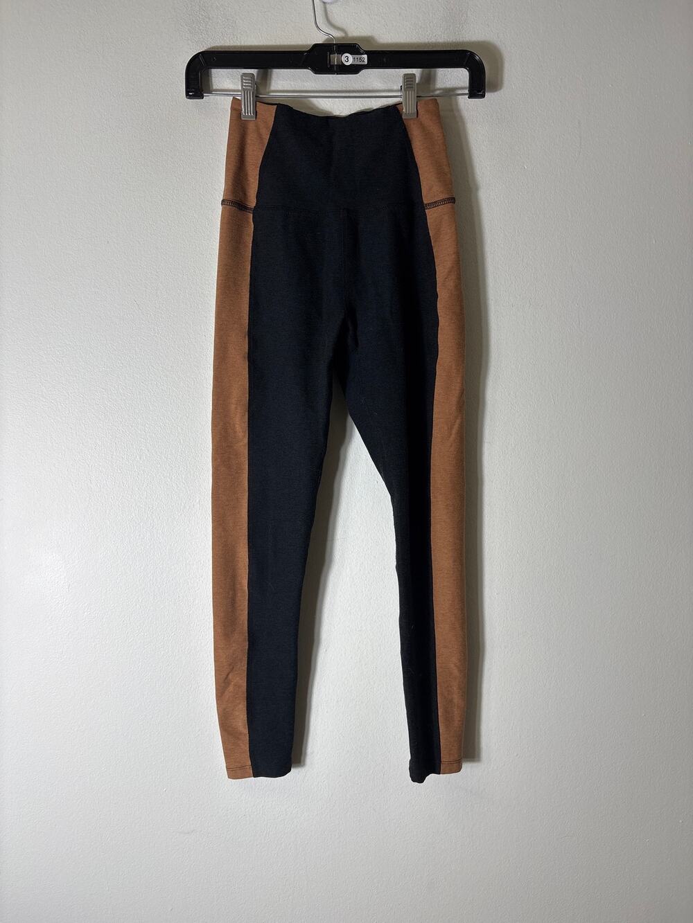 Beyond Yoga Brown and Black Color Block Yoga Pants Sz S